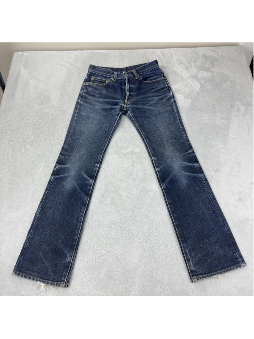 Iron Heart Men's Sz 28 W X 30 L Lot 461 21oz Extra Heavy Black Denim Button Fly